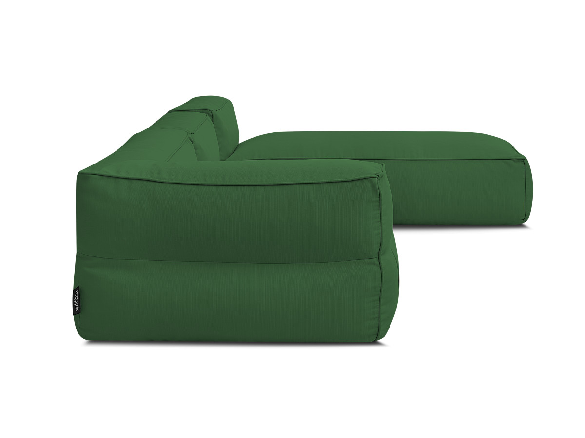 Canapé de jardin modulable GIULIA avec bâche de protection, 1 chauffeuse 1 place, 1 angle et 1 méridienne