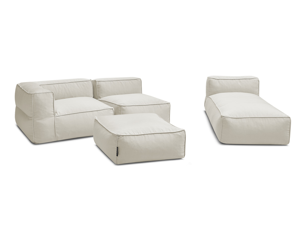 Canapé de jardin modulable GIULIA avec bâche de protection, beige — vue 6