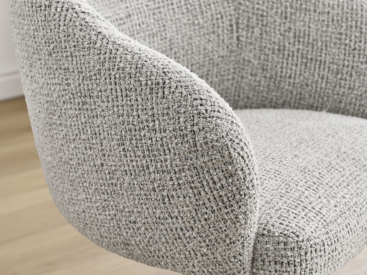 Lot de chaises SOPHIE tissu chiné et pieds étoile