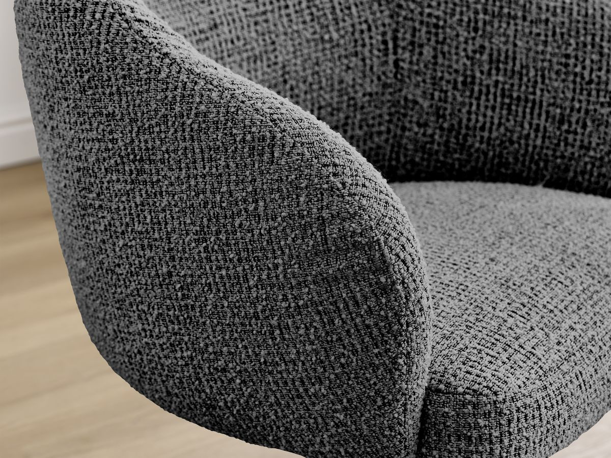 Lot de chaises SOPHIE tissu chiné et pieds étoile