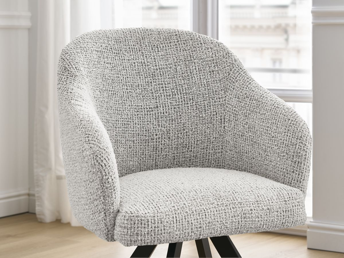 Lot de chaises SOPHIE tissu chiné et pieds étoile