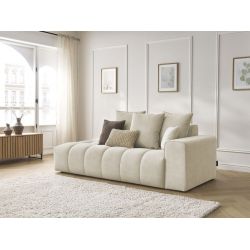 Aksamitna sofa MONT-BLANC o prostym, stałym kształcie