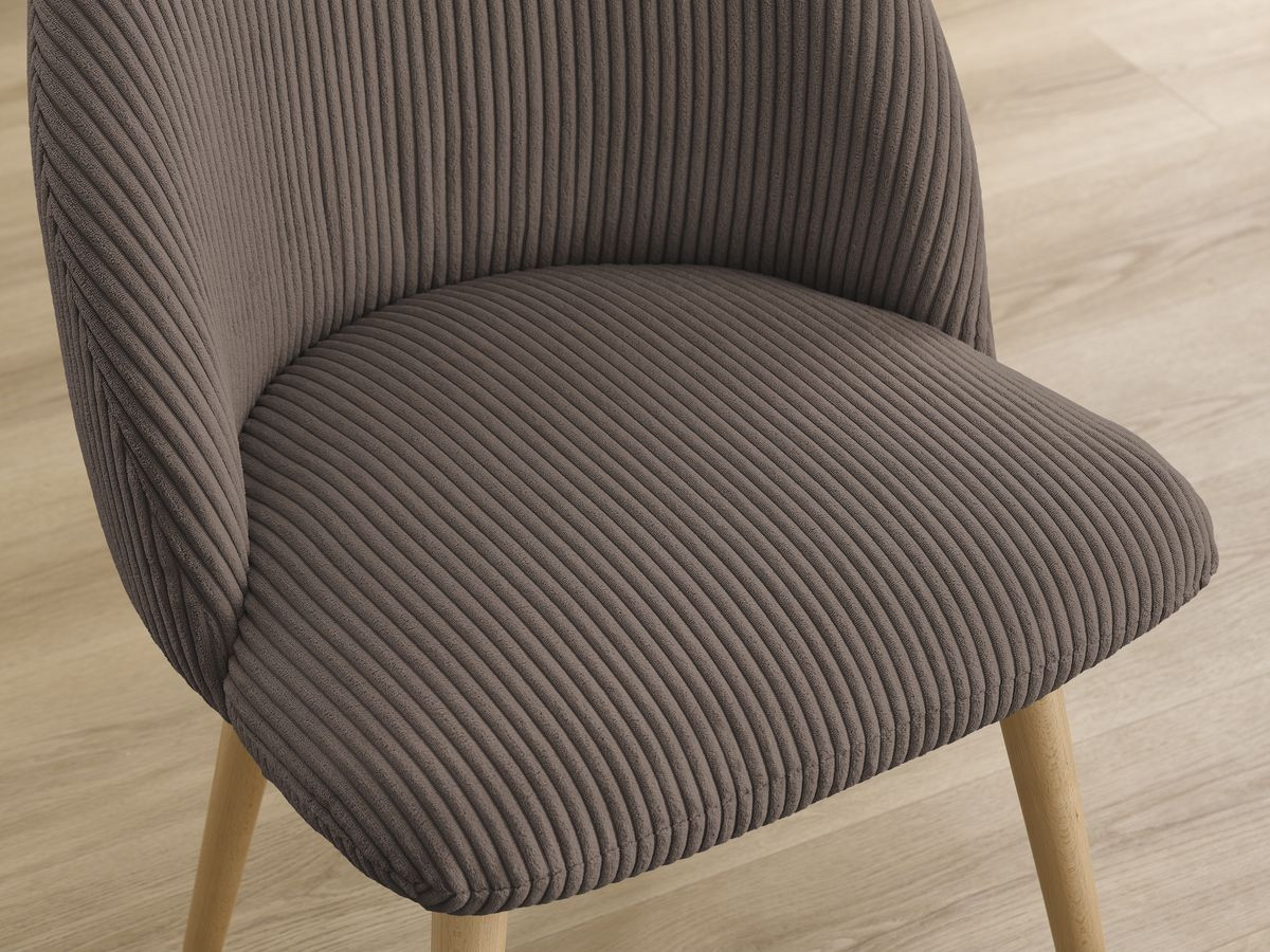 Canapé d'angle fixe EVEREST tissu chiné - Orange - Angle droit - 10 coussins