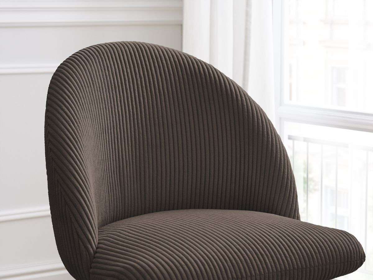 Canapé d'angle fixe EVEREST tissu chiné - Orange - Angle droit - 10 coussins