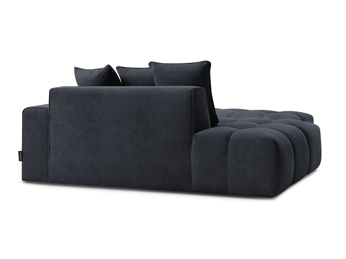 Canapé droit fixe MONT-BLANC velours avec pouf