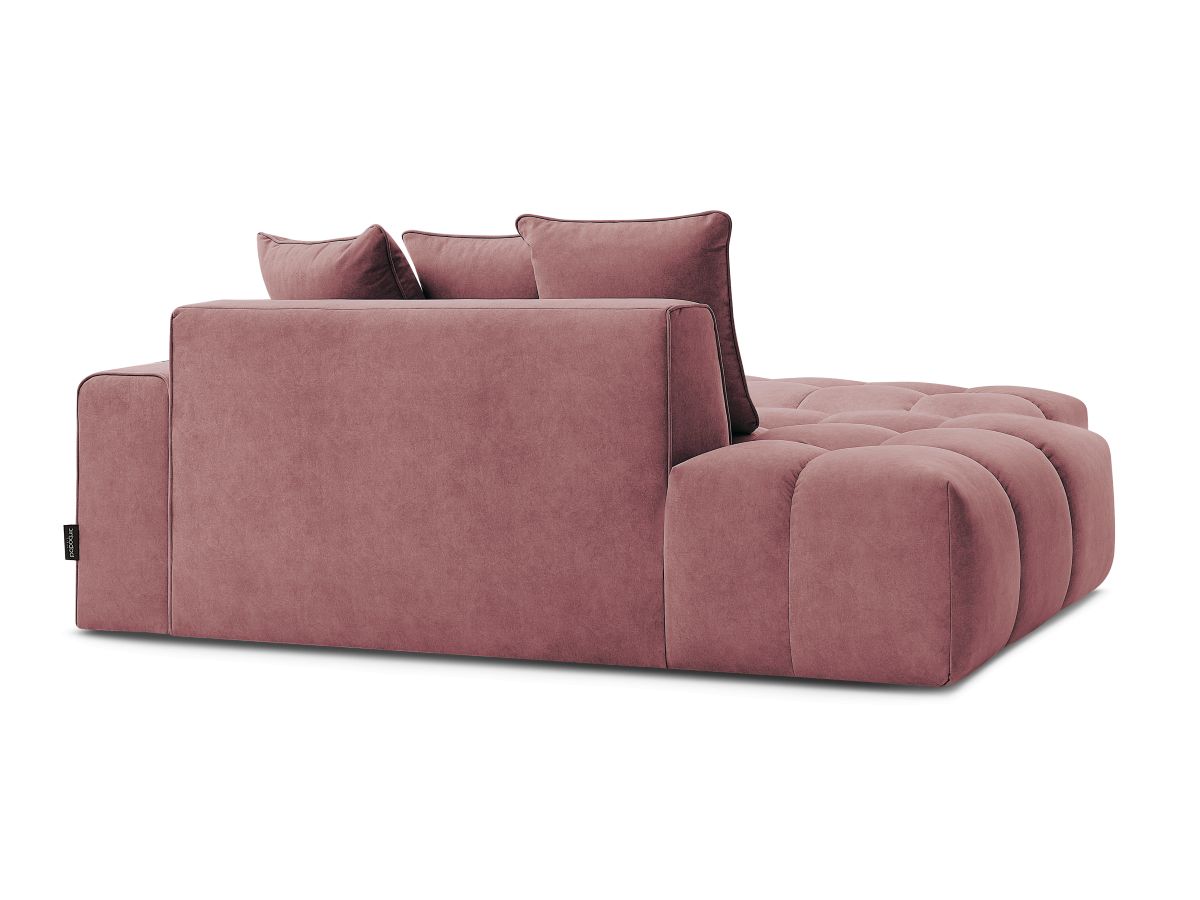 Canapé droit fixe MONT-BLANC velours avec pouf