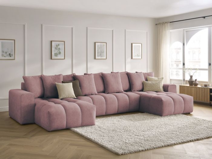 Canapé panoramique fixe MONT-BLANC velours