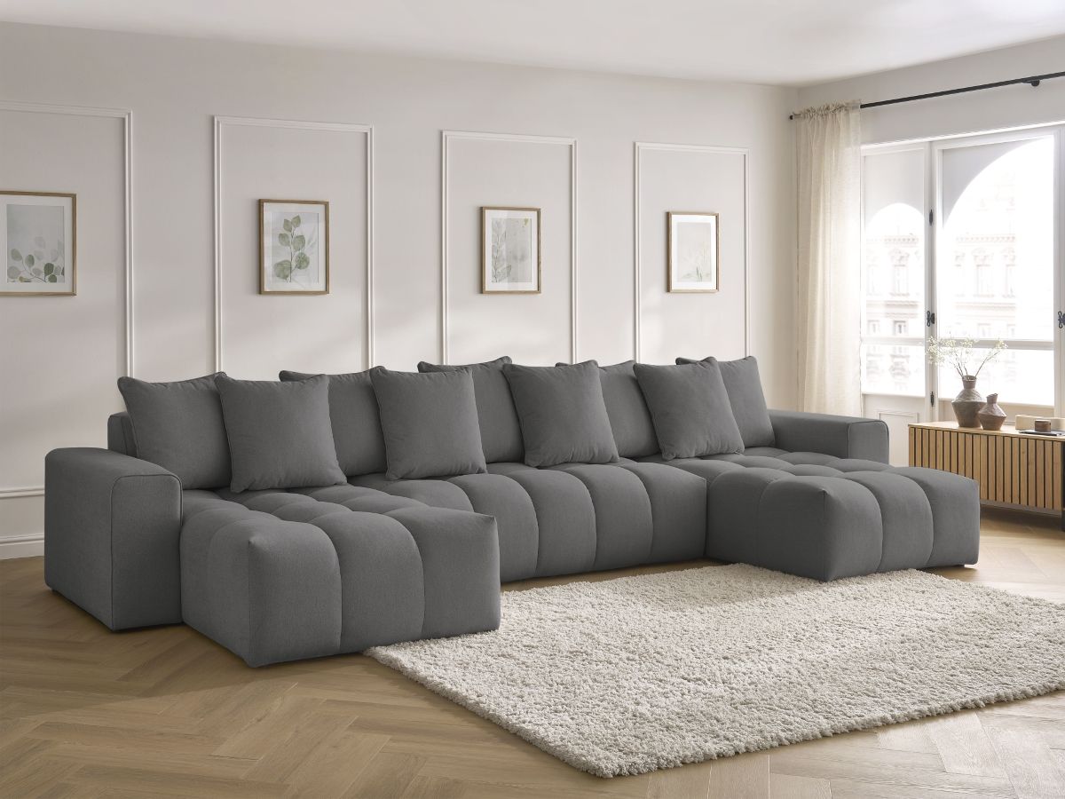 Canapé panoramique MONT-BLANC chiné gris foncé — vue 5