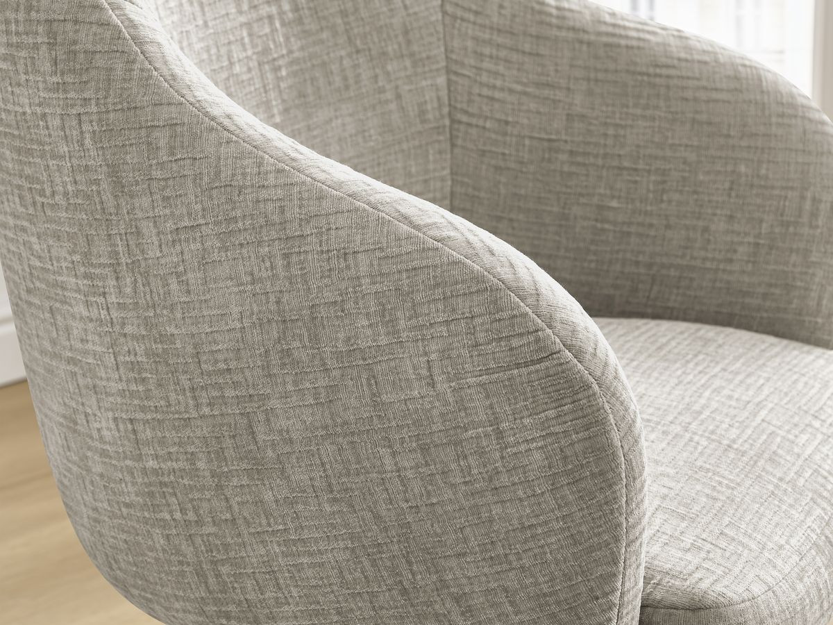 Lot de chaises SOPHIE tissu texturé et pieds scandinaves noirs