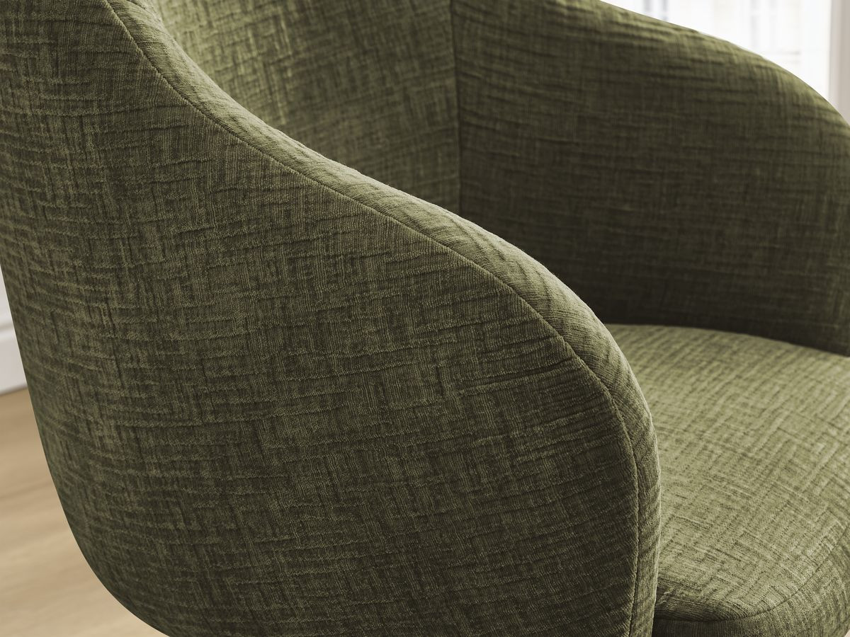 Lot de chaises SOPHIE tissu texturé et pieds scandinaves noirs