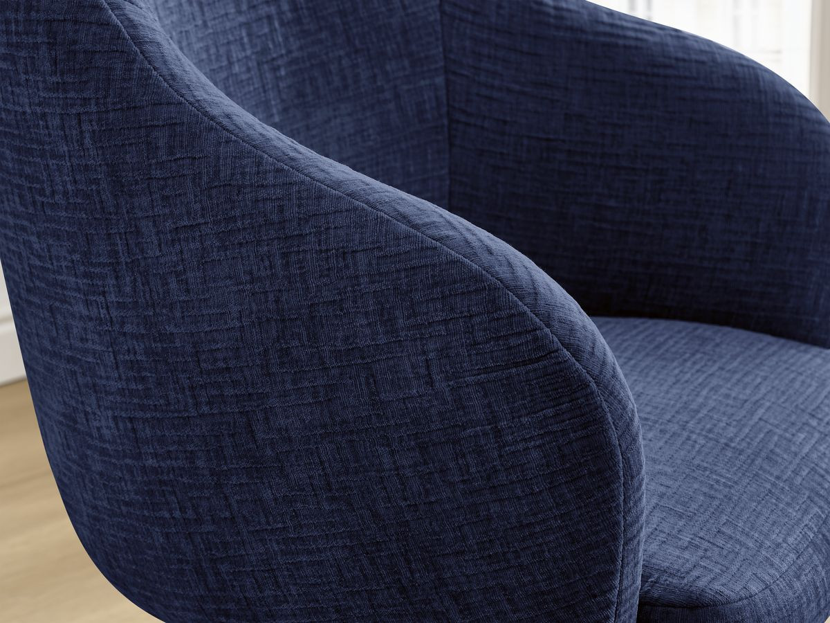 Lot de chaises SOPHIE tissu texturé et pieds scandinaves noirs