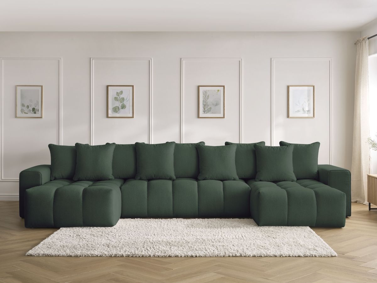 Canapé panoramique MONT-BLANC chiné vert — vue 6