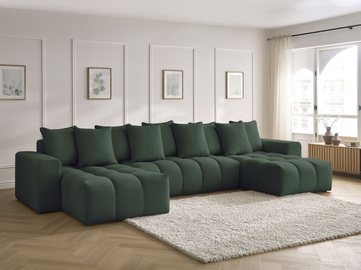 Canapé panoramique MONT-BLANC chiné vert — vue 5