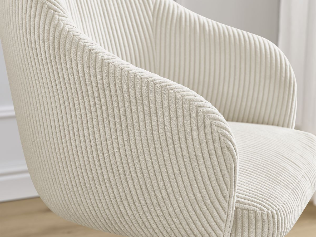 Lot de chaises SOPHIE tissu velours côtelé et pieds étoile