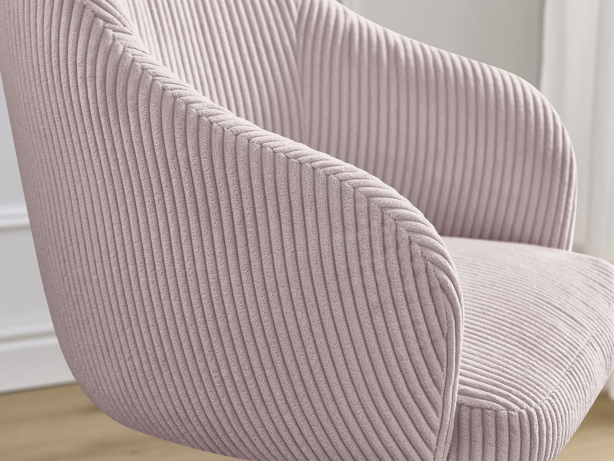 Lot de chaises SOPHIE tissu velours côtelé et pieds étoile