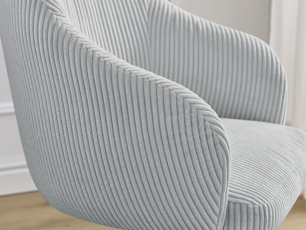 Lot de chaises SOPHIE tissu velours côtelé et pieds étoile