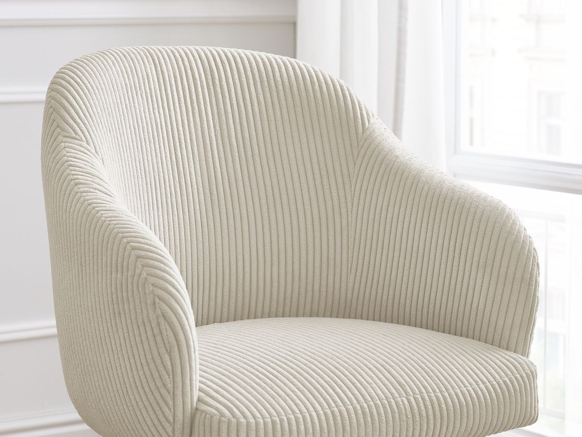 Lot de chaises SOPHIE tissu velours côtelé et pieds étoile