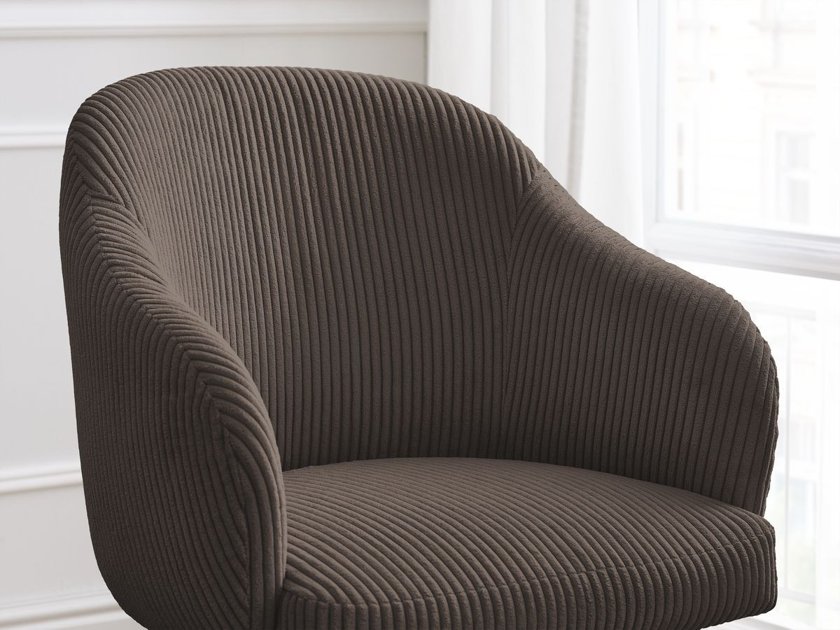 Lot de chaises SOPHIE tissu velours côtelé et pieds étoile