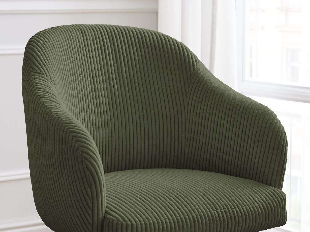 Lot de chaises SOPHIE tissu velours côtelé et pieds étoile