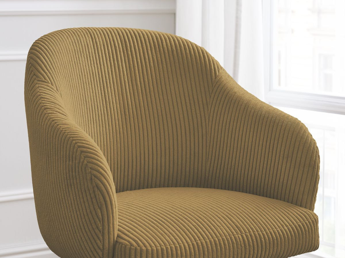 Lot de chaises SOPHIE tissu velours côtelé et pieds étoile