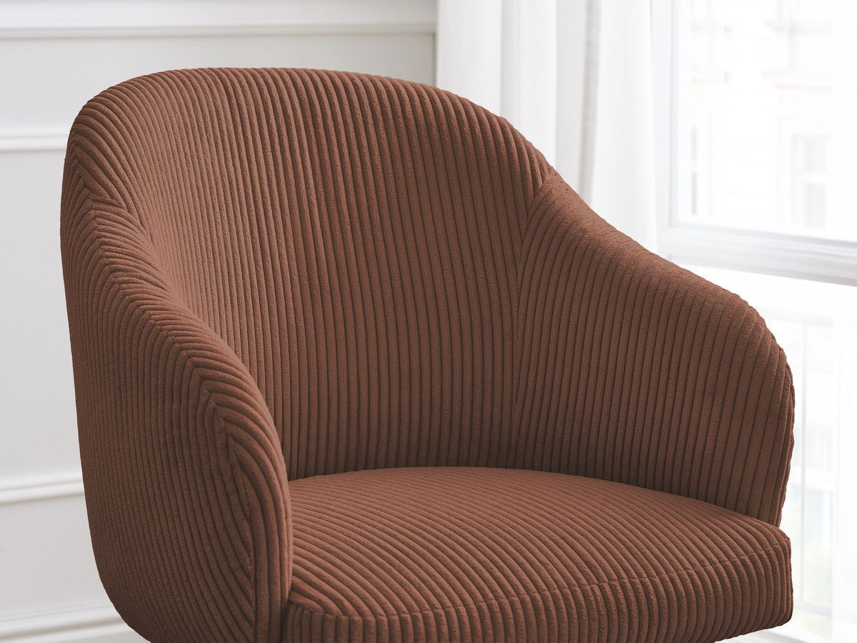 Lot de chaises SOPHIE tissu velours côtelé et pieds étoile