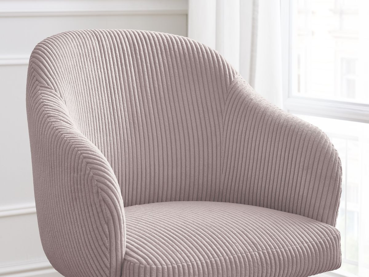 Lot de chaises SOPHIE tissu velours côtelé et pieds étoile