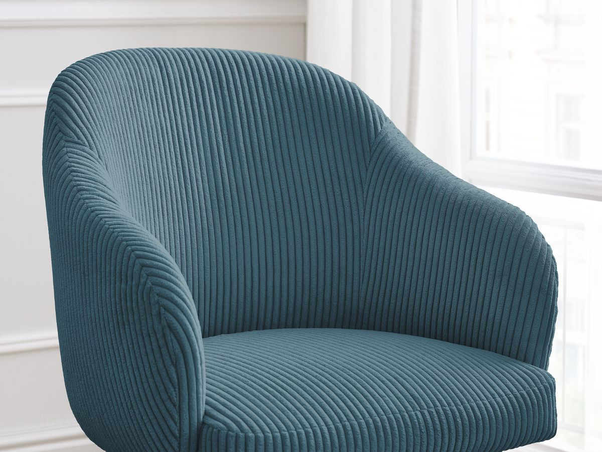 Lot de chaises SOPHIE tissu velours côtelé et pieds étoile