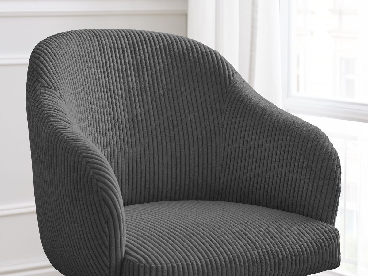 Lot de chaises SOPHIE tissu velours côtelé et pieds étoile