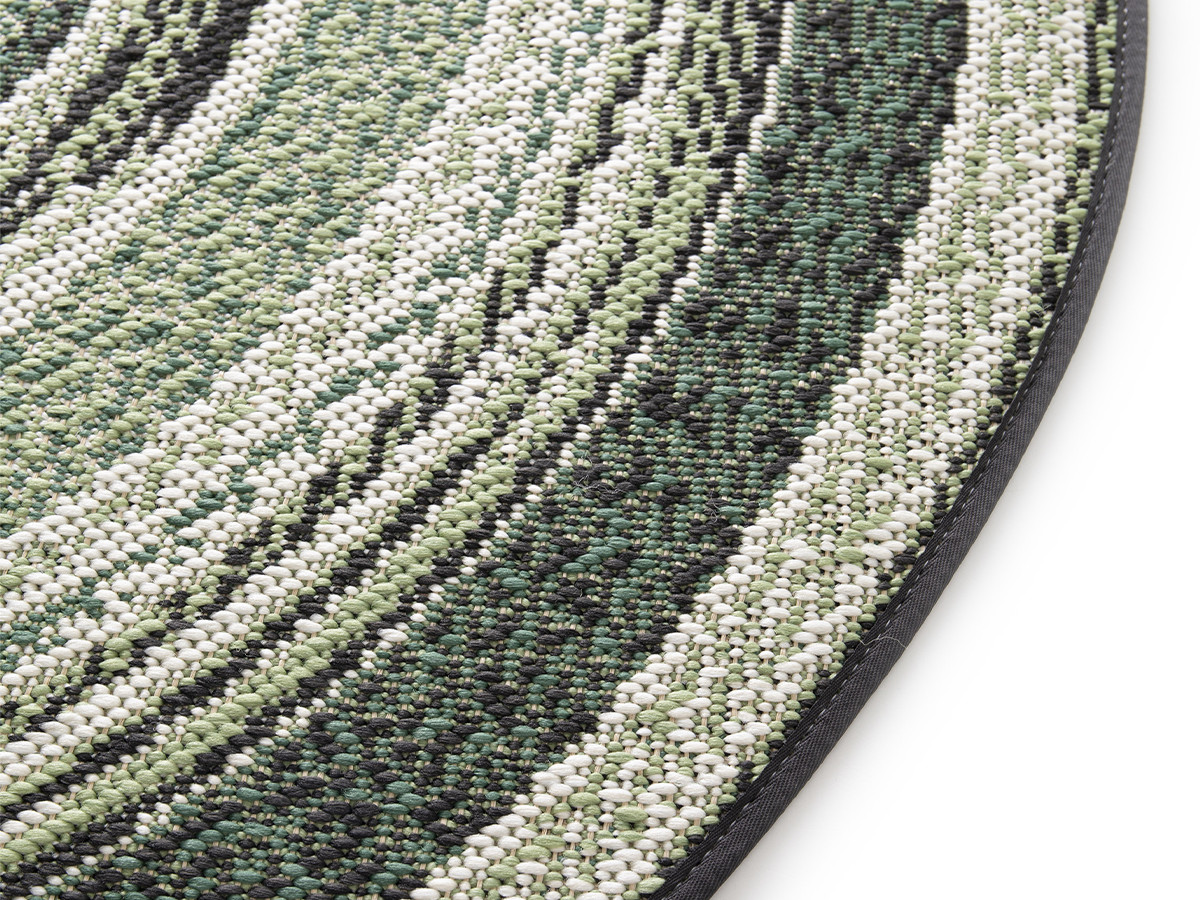 Tapis poils ras IVY motif vintage vert — vue 5