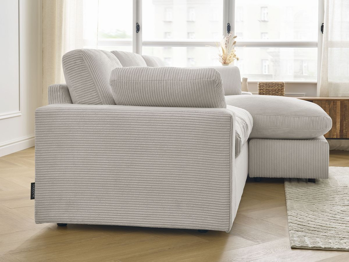 BELAIR compacte omkeerbare corduroy hoekbank