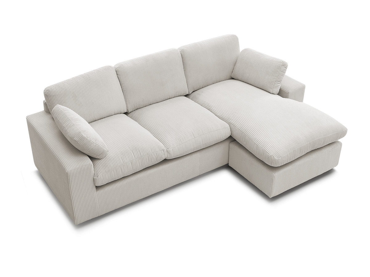BELAIR compacte omkeerbare corduroy hoekbank
