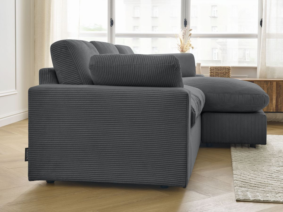 BELAIR compacte omkeerbare corduroy hoekbank