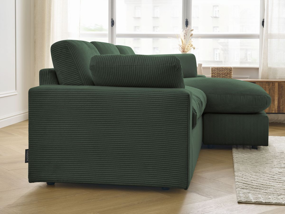 BELAIR compacte omkeerbare corduroy hoekbank