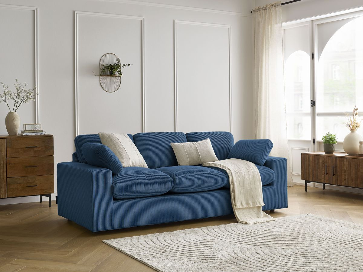 BELAIR compacte vaste rechte bank in corduroy