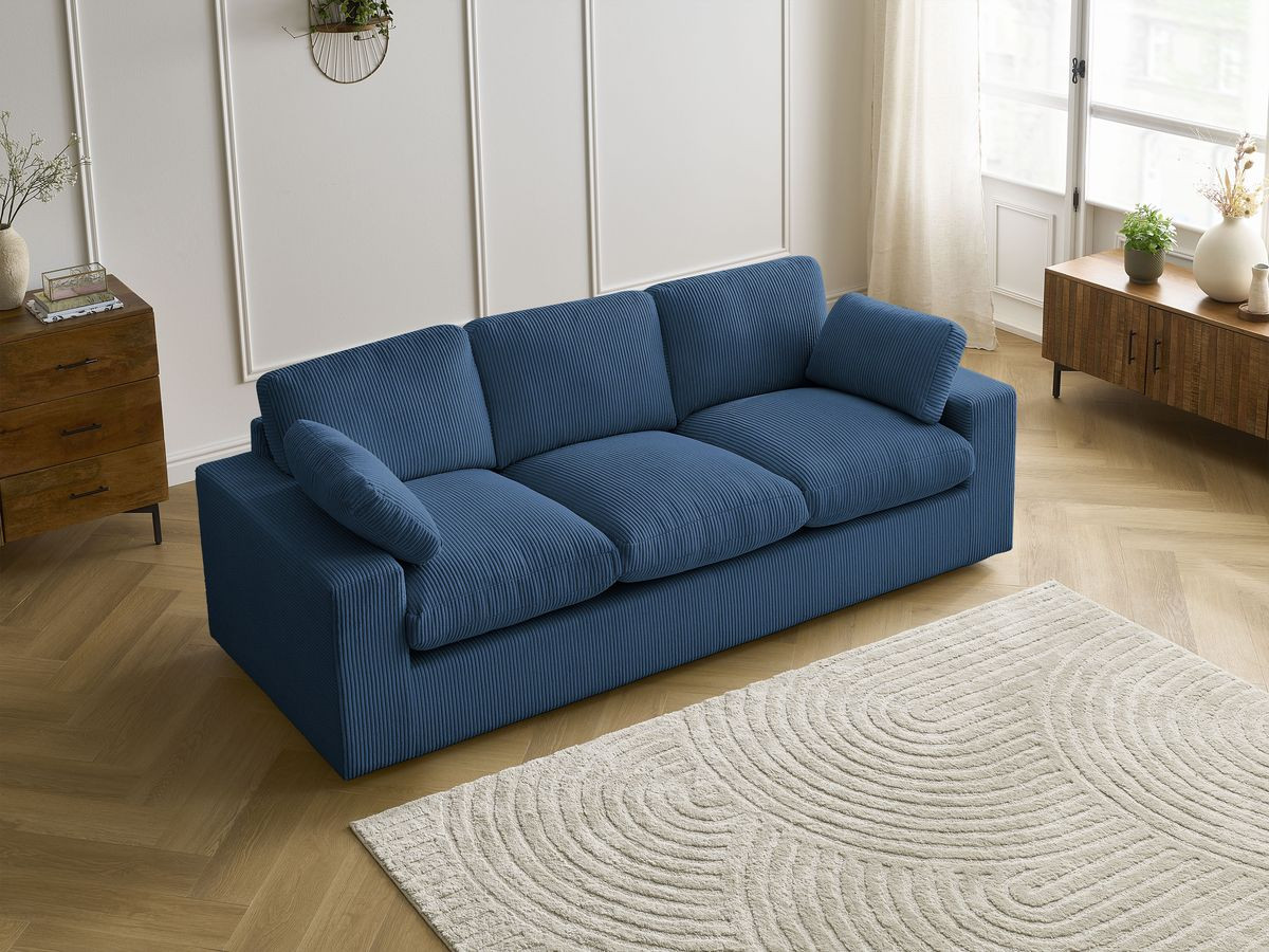 BELAIR compacte vaste rechte bank in corduroy