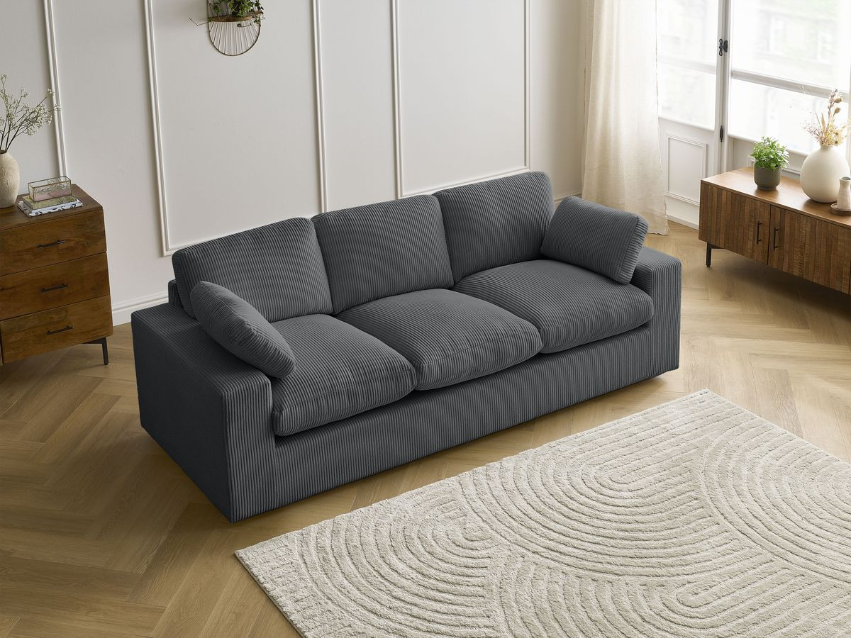 BELAIR compacte vaste rechte bank in corduroy