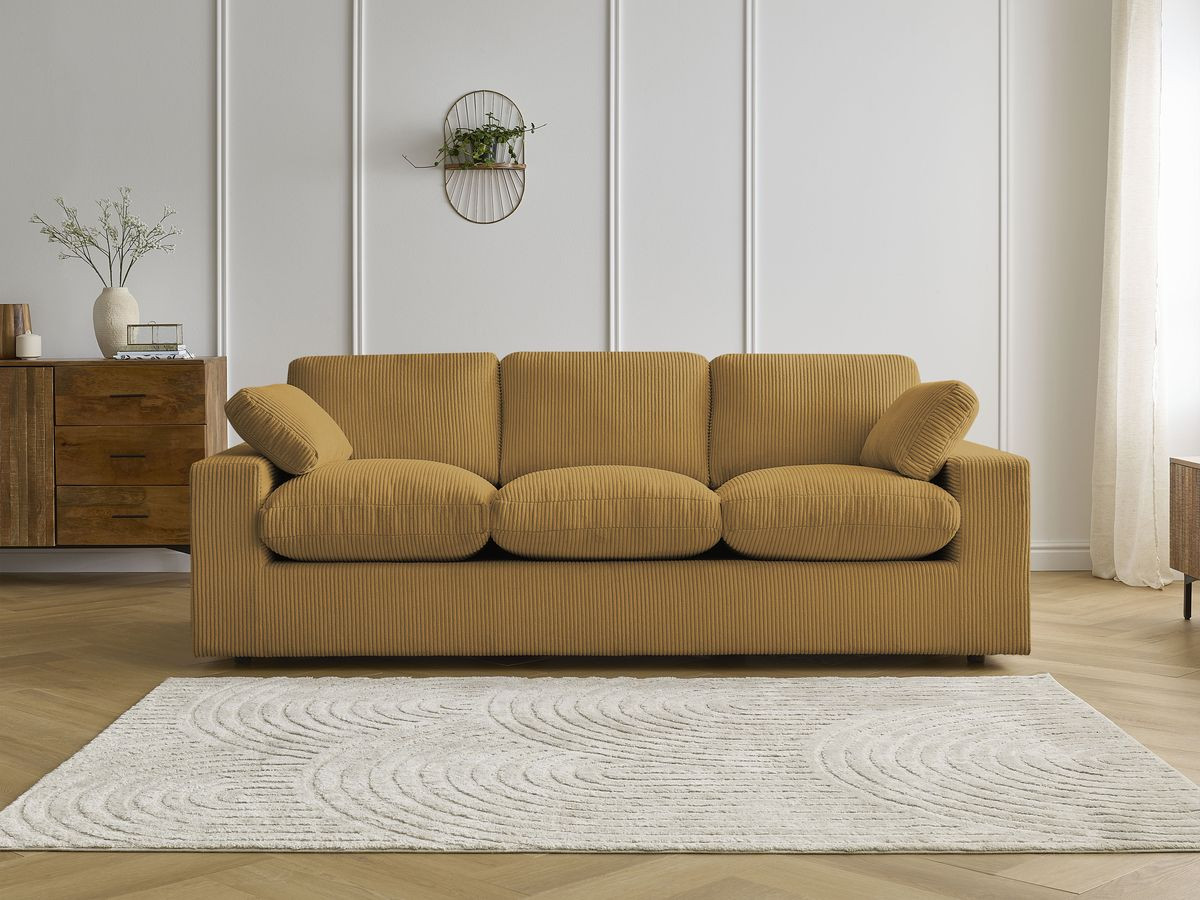 BELAIR compacte vaste rechte bank in corduroy