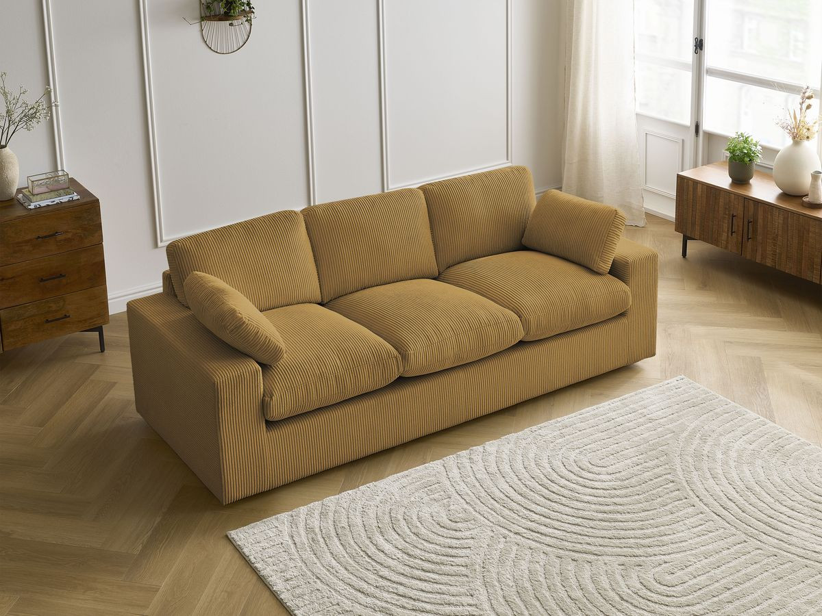 BELAIR compacte vaste rechte bank in corduroy