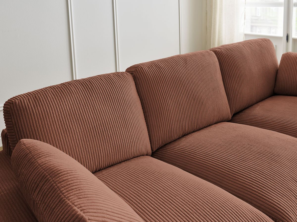 BELAIR compacte vaste rechte bank in corduroy