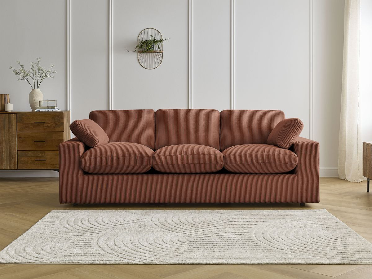BELAIR compacte vaste rechte bank in corduroy