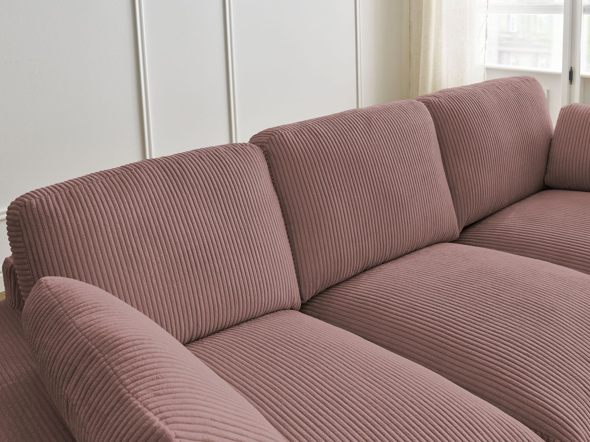 BELAIR compacte vaste rechte bank in corduroy