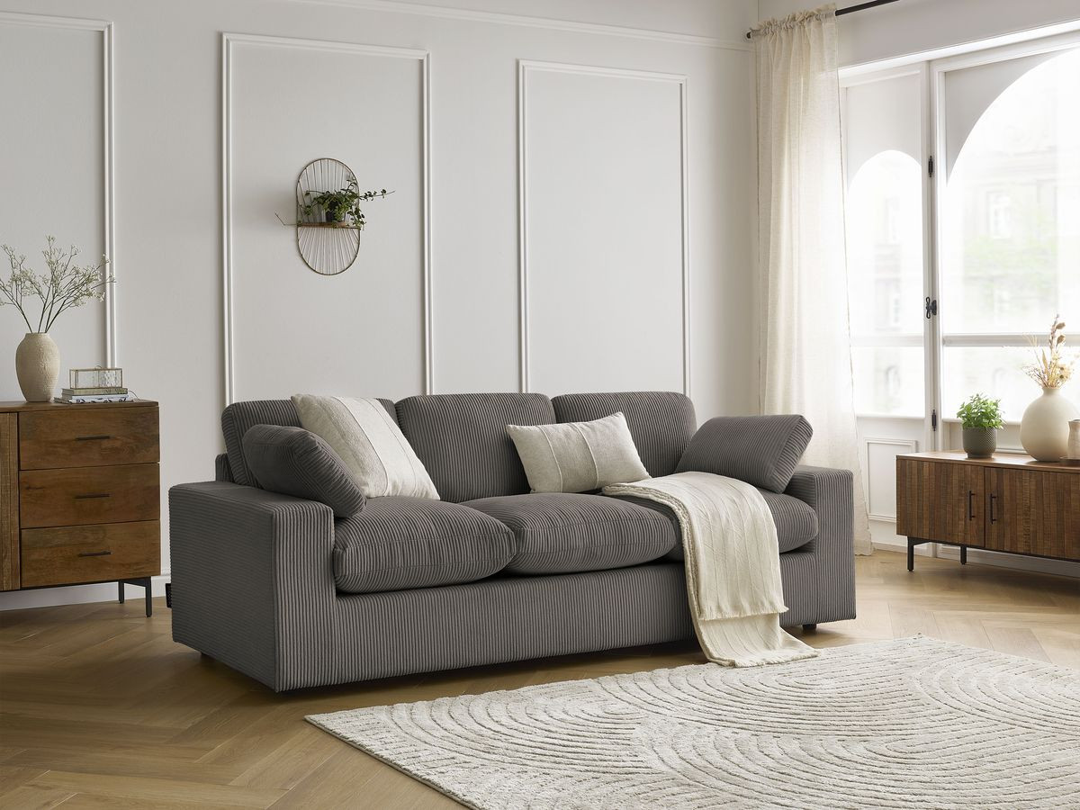 BELAIR compacte vaste rechte bank in corduroy