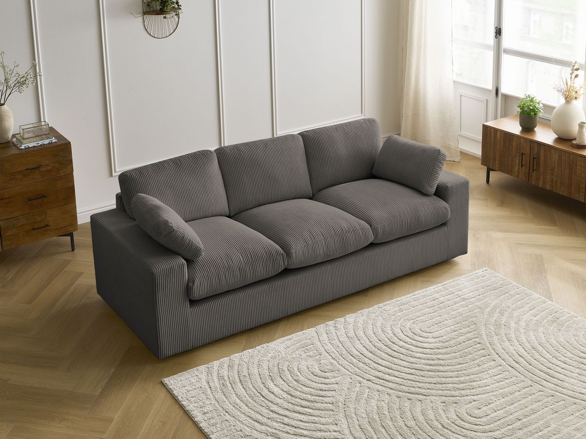 BELAIR compacte vaste rechte bank in corduroy