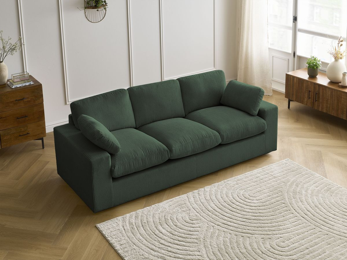 BELAIR compacte vaste rechte bank in corduroy