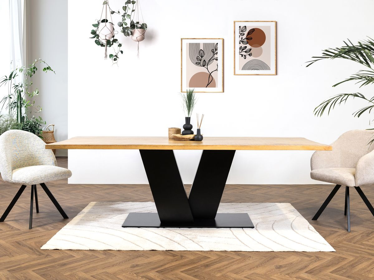 VICTOR eettafel van massief mangohout