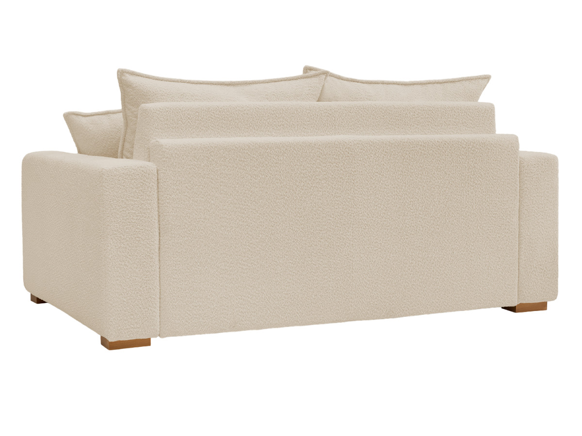 Canapé droit convertible ouverture express AUGUSTIN tissu bouclette