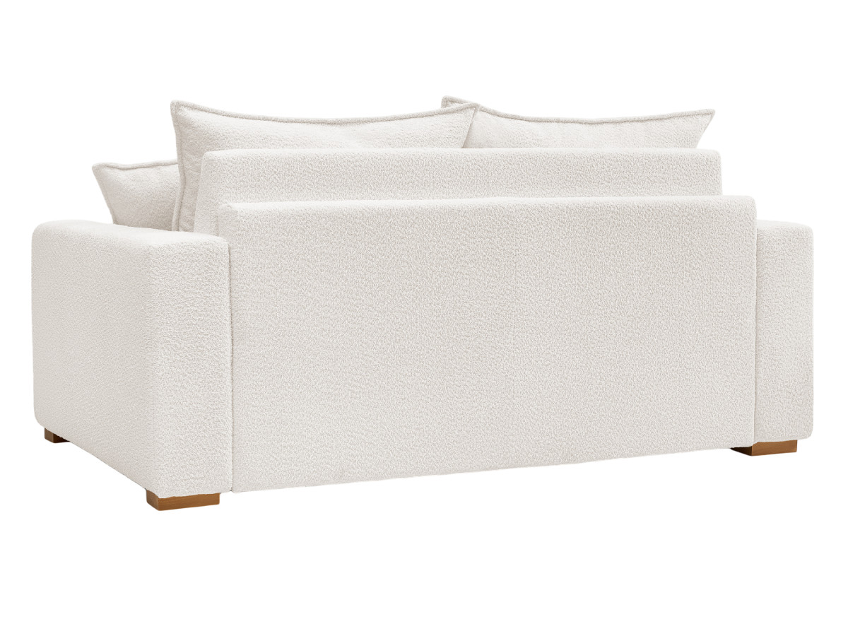 Canapé d'angle fixe EVEREST tissu chiné - Orange - Angle droit - 10 coussins