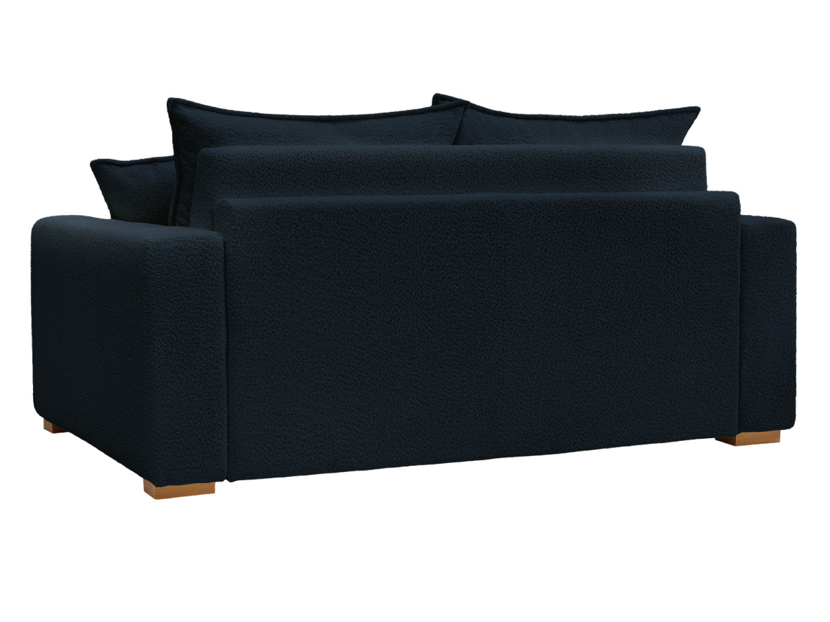 Canapé d'angle fixe EVEREST tissu chiné - Orange - Angle droit - 10 coussins