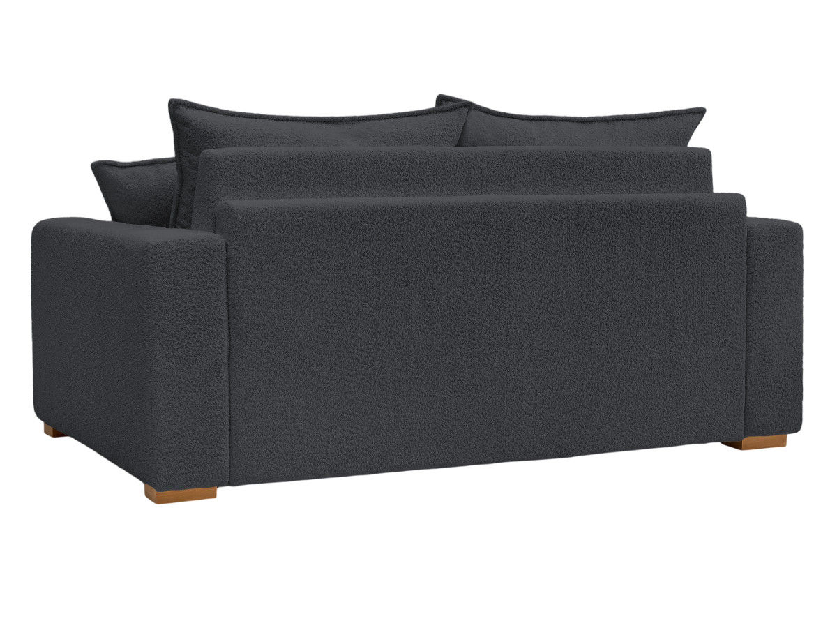 Canapé droit convertible ouverture express AUGUSTIN tissu bouclette