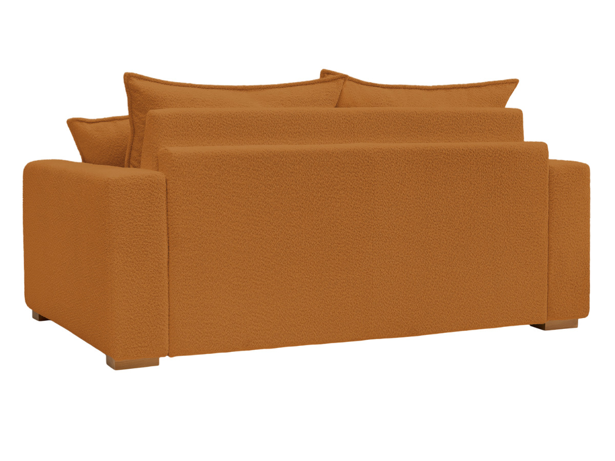 Canapé droit convertible ouverture express AUGUSTIN tissu bouclette